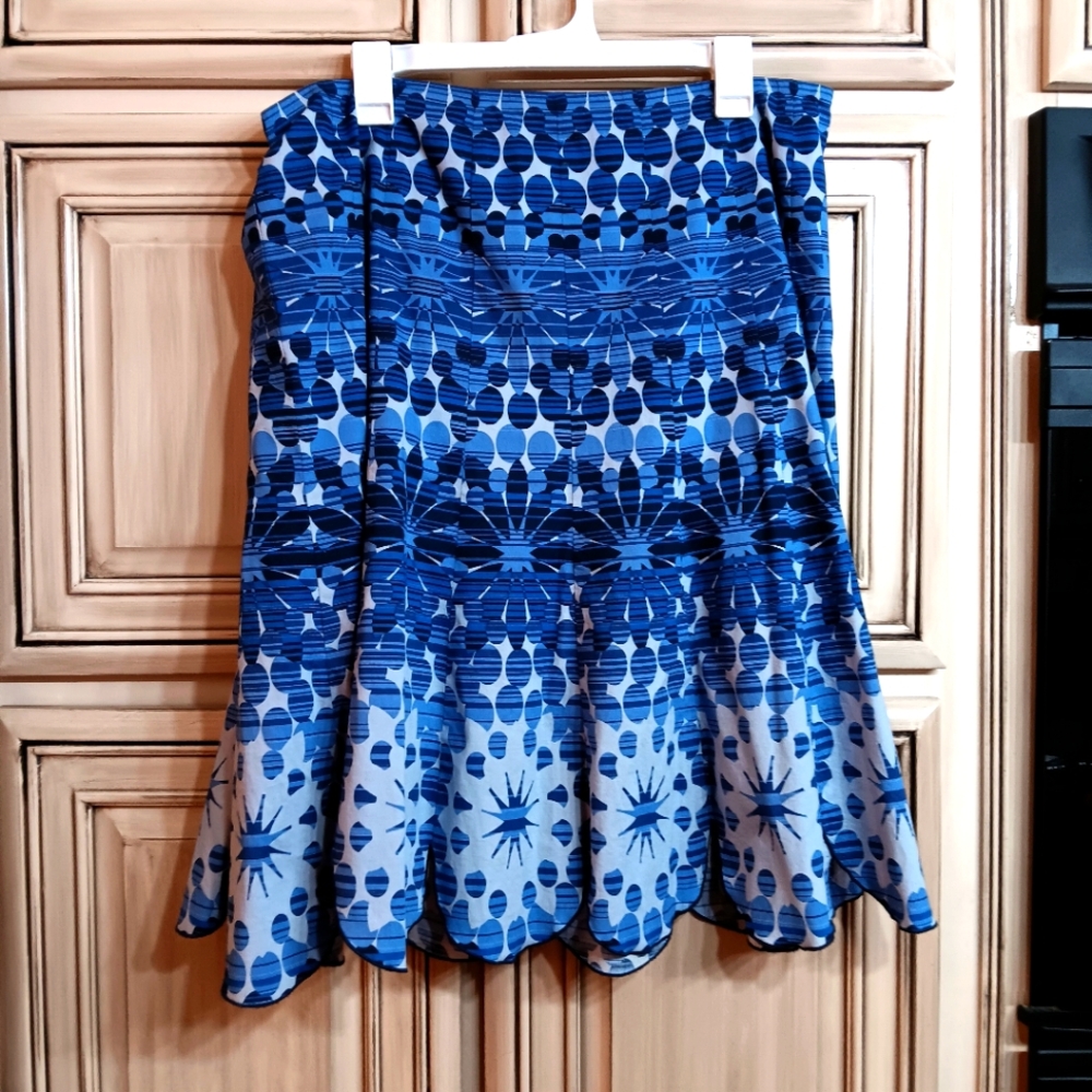Blue Patterned Women's Skirt